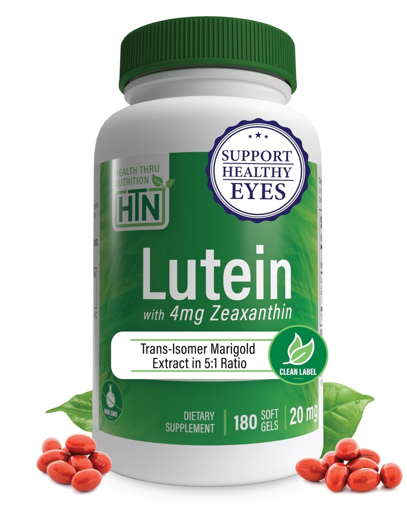 Ekstraksi Lutein 20mg dengan 164 Mil 180 Softgeels = 124; AllTrans Marigold Extract in Nature Identical 5: 1 Rasio 124; Pasokan Mata Heally, Skin and Brain 124; Non-GMO Soy & Gluten Free Libur = Nuthealth Thru Nutrition