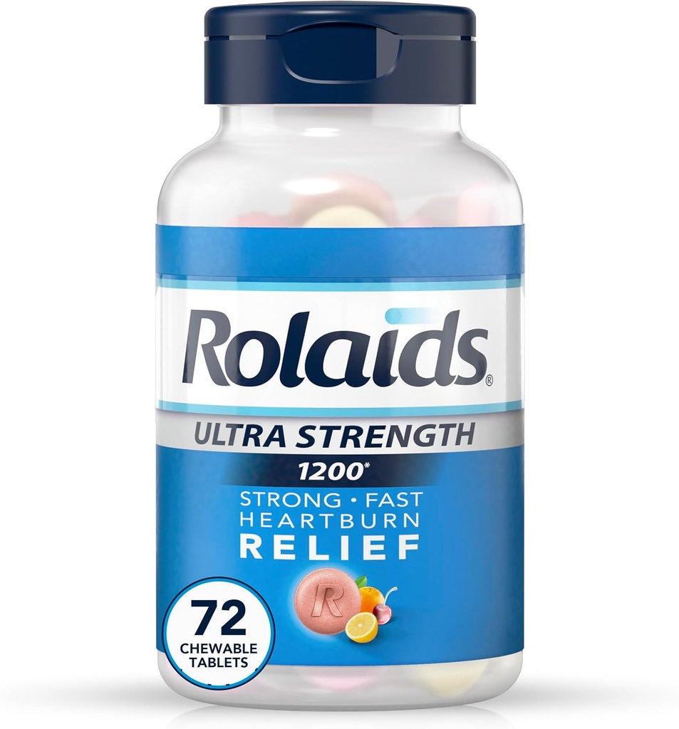 Rolaids Ultra Strength Antax Chewable Tablet, Buah Disukai, 72- Count