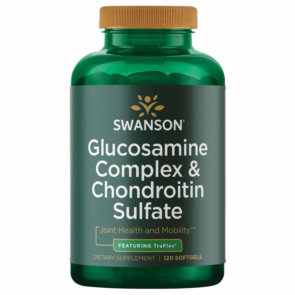 Swanson Glucosamine Complex & Chondroitin Sulfate 500 / 400 Miligrams 120 Sgels