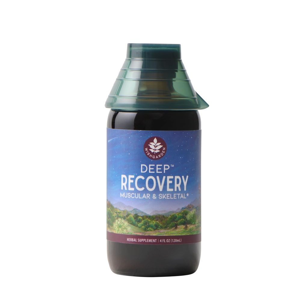 WishGarden Herbs Deep Recovery - Natural Herbal Muscle, Toisps & Joint Dukung Support with Turmeriic Curcumin, Adresses Root Cause of Linging Issues & Promes Healthy Inflammatory Respon, 4oz