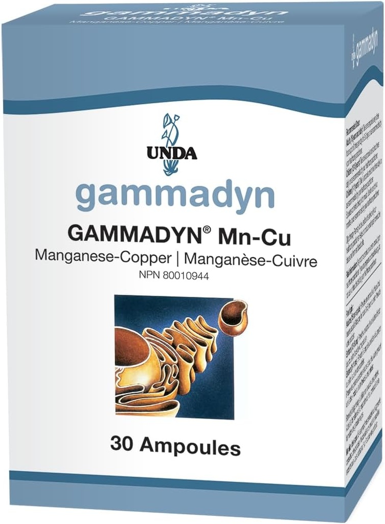 UNDA GAMMADYN Mn- Cu 124; Manganese- Copper Oligo-Element Supplemen Ai124; 30 Amploules