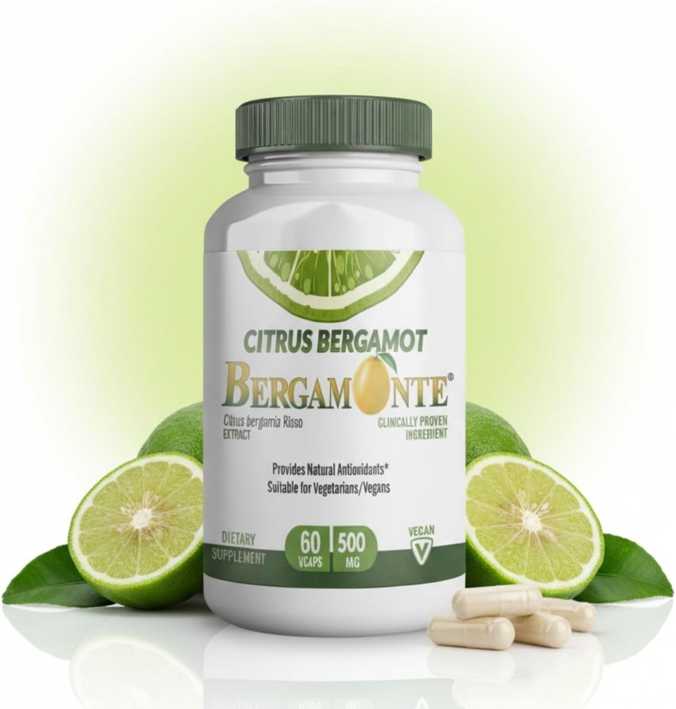 Citrus Bergamot Suplemen (Citrus Bergamia) 1.000 mg per Serving (2) 60 Vegan Capsules - Bergabonte Patented