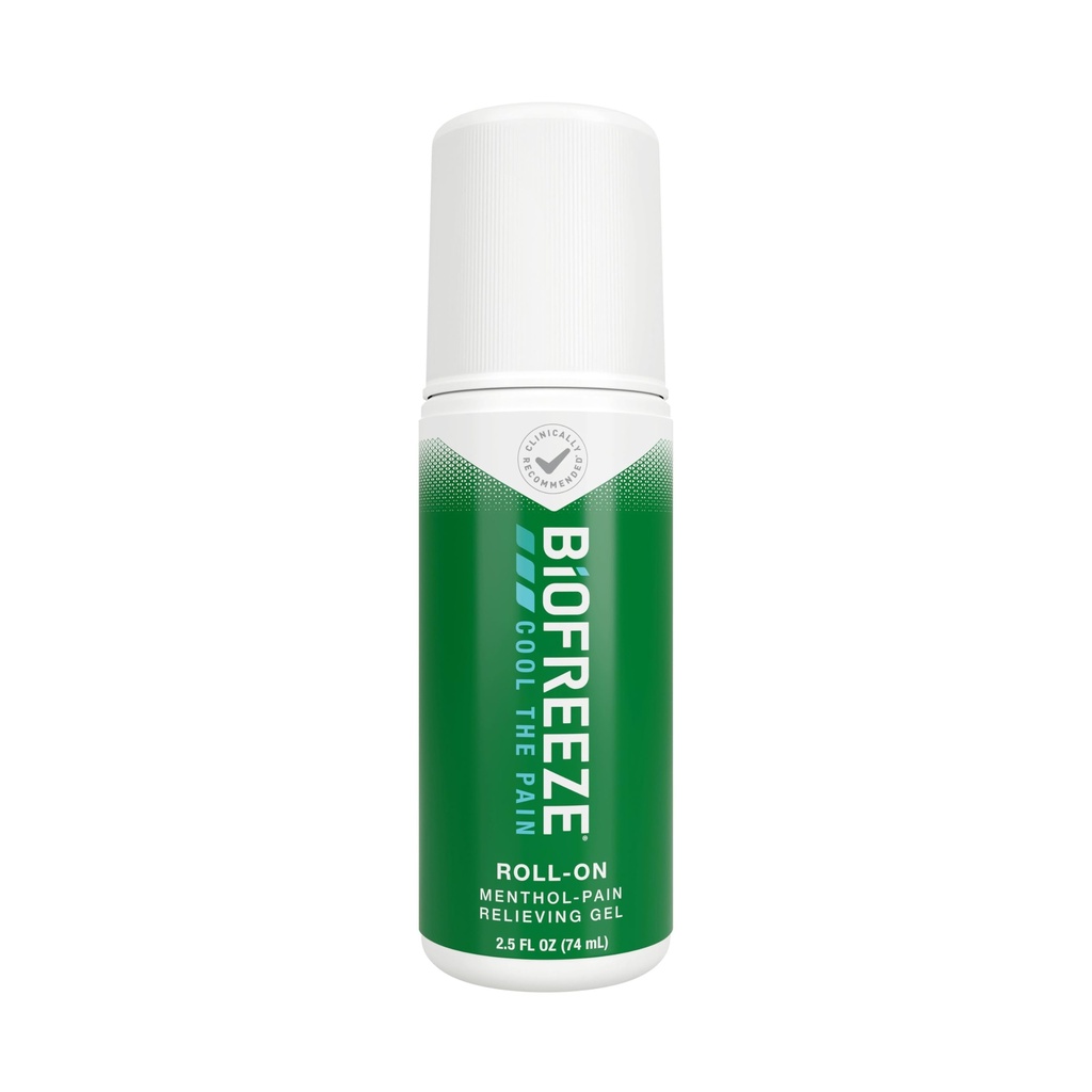 Biofreeze Roll On Pain Relief, Knee & Lower Back Relief, Arthritis Pain Reliever, Sore Muscle Relief, Neck Pain Relief, Cooling Joint Pain, FSA Elighly, Menthol Geel 2.5 Fl Oz