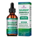 2 Pack Soursop Graviola Leaf Extract Liquid Drops with Irish Sea Moss & Turmeric for Cellular Dup, Imune System Boost Health, Soursop Bitters Liquid 60- Day Supply 4 FL OZ