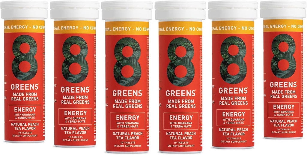 8greens Supergreens Tablets 144; Super Greens Powder Superfood Tablet, Metabolisme Immunity & Focus, Daily Greens Effervescent Tablet, Organic: Aloe Vera, Spirulina, Chlorella, Energy, 60 Servings