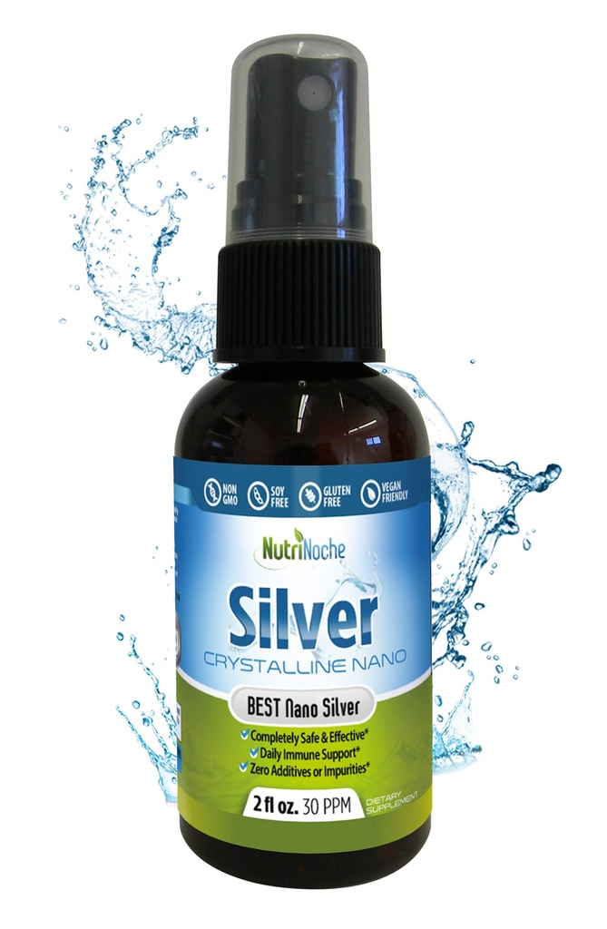 Nutrinoche Ultra Pure Colloidal Silver Spray - Excellent Daily Ammune Dukungan - Organik 99,99% Partikel Nano - Ultra Pure Silver Hydrosol - 2 Ounces - 30 plum