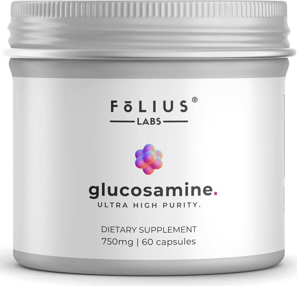 Glukosmine Sulfate Potasium Chloride 750mg for Healthy Joints, Bones and Cartilage - Dukungan Bersama untuk Pria dan Wanita (60 Kapsul)