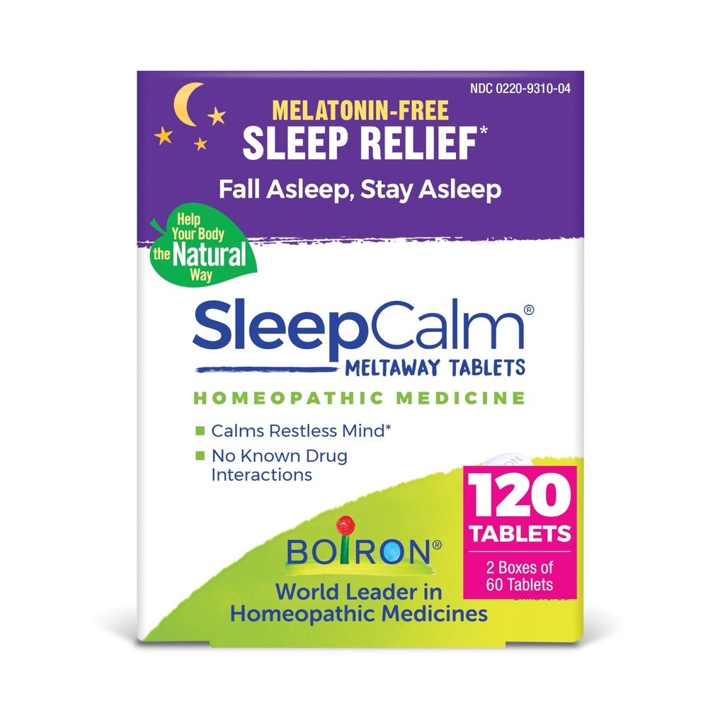 Boiron SleepCalm Sleep Aid for Deep, Relaxing, Restful Nighttime Sleep - Melonder- Free and Non Habit- Forming - 60 Count (Paket 2)