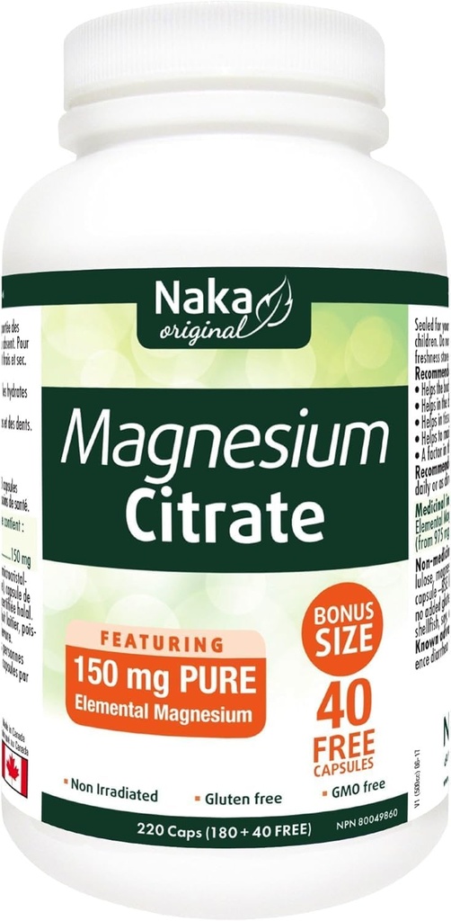 Citrate Naka Magnesium, 220 Kapsul