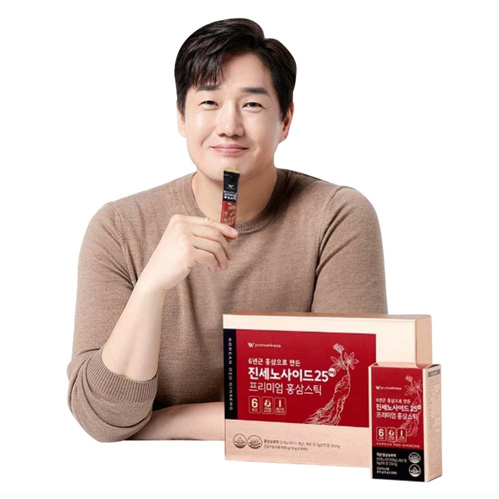 K-Herb Premium Korea Ginseng Sticks Liquid Portable Sticks with Korean Red Ginseng Extract No Preservatives (Ginsenoside 25mg 60P)