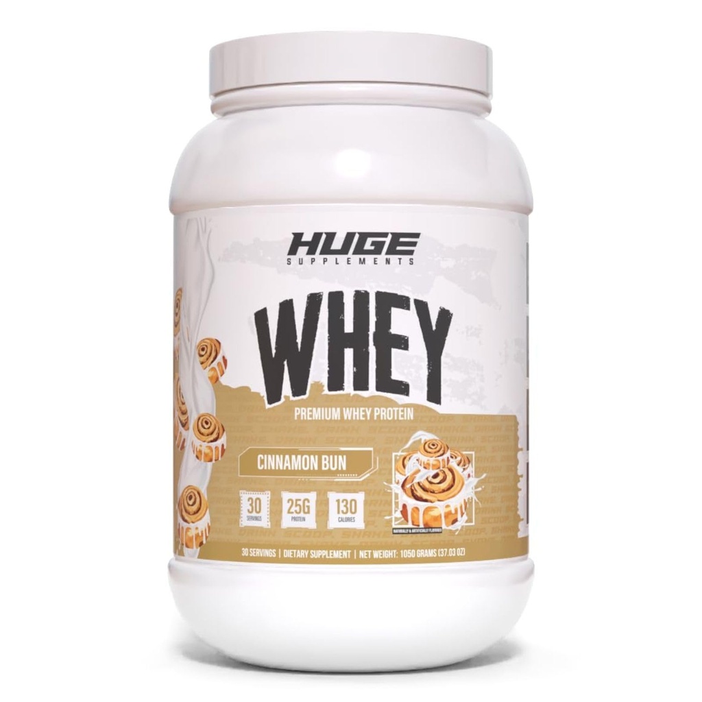 Great Whey, Protein Powder for Muscle Gain, 25g Protein, 12g EAS, Supports Muscle Growth, Performance & Recovery (Cinnamon Bun, 30 Servings)
