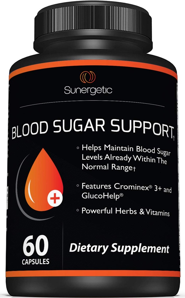 Premium Blood Sugar Support-Support Heally Blood Sugar Levels Already In Normal Range - Includes Bitter Melon Extract, Vanadium, Chromium, Cinnamon, & Alpha Lipoic Acid- 60 Capsules