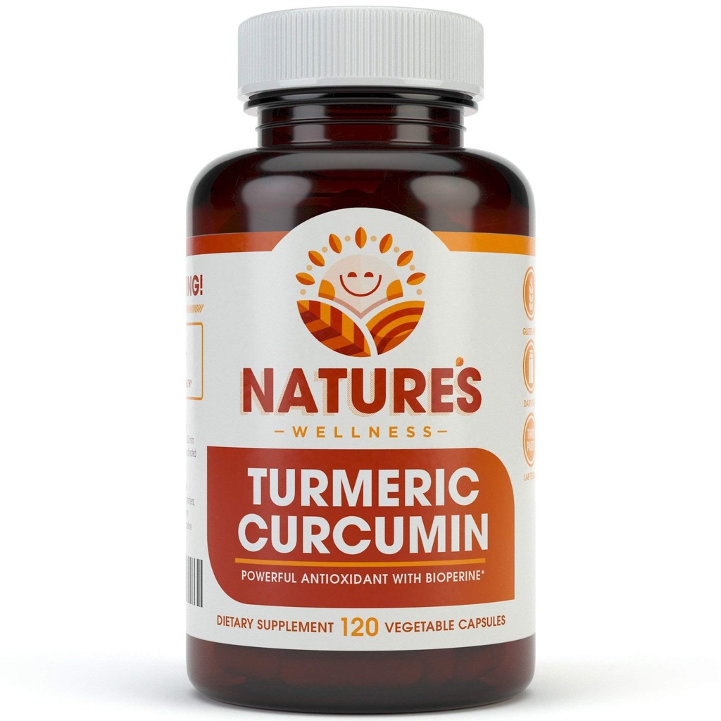1600mg Organic Turmeric Curcumin w / Bioperine dan Black Pepper 14; None-GMO 124; Natural Companity Companity Support Attency dengan 95% Standardized Curcuminoid 124; Gluten Free 124; 120 Vegetarian Caps