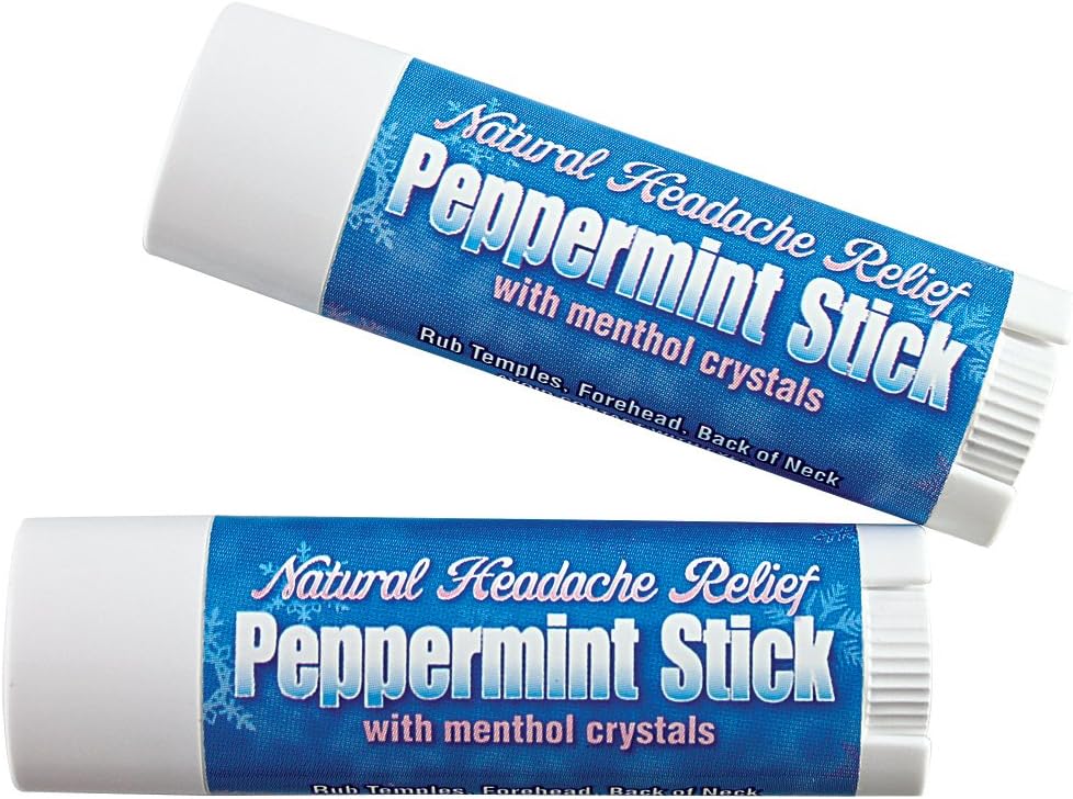 Peppermint Sticks Menthol Crystales Rosemary Headache Relief (Set dari 2)