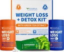 Ultimate Weight Loss Kit - 30 Day & Nighttime Detox Shots - Metabolism Booster & Appetite Control - Diet Supplemen Perempuan & Men - Fat Buretloss Pills, Fat Burner & Appetite Suppresan