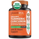 Suplemen Turmeric Organik dengan Potensi Tinggi Black Pepper USDA Disahkan [Curcumin Organik Non-GMO 21115mg] Antioksidant Gabungan & Imune Dukungan 120 Tablet
