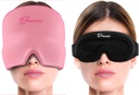 TheraICE Migraine Headache Relief Cap, Hot & Cold Therapy Hat, Migraine Relief Cap Head Close, Headache Cap Ice Pack Mask + TheraICE Cooling Gel Relief Mask