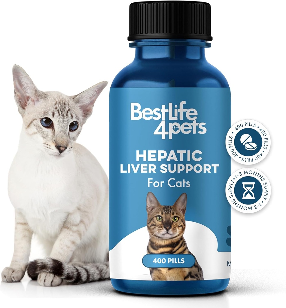 Dukungan Hepatic Liver bagi Kucing Yang Tak Terpecahkan, Homeopathic, Digetical Feline Suplemen untuk Detox Hati dan Peledak Nutrient 100% Semua Natural, Mudah Diberikan, Bebas dari Chemical atau Addlicitives, 400 Pil
