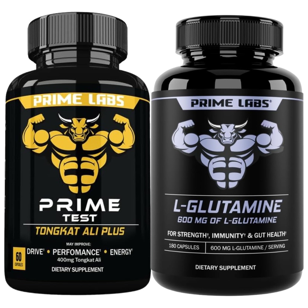 Prime Labs Tongkat Ali Plus (60 ct) + L Glutamine (180)