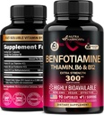 Benfotiamine 300 mg - Dukungan Nerve, Dukungan Energi & Metabolisme - Benfotiamine Tambahan Fat- Soluble Vitamin B1 - Sangat Bioavailable & Absorbable - dengan Thiamin, Vitamin B12 & BB6 - 90 Capsules