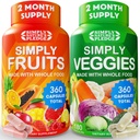 Cukup Nature 's Pledge-Packed dengan 42 Buah yang berbeda & Sayuran - Dibuat dengan Whole Food Superfood - dengan Aloe Vera - 100% Soy Free -2 Bulan Supply- 180 (Paket 2)