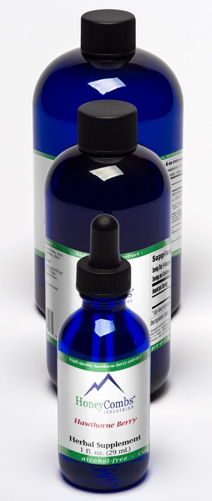 HoneyCombs 8oz. Hawthorne Berry-Supports The Circulation System, Heart and More-Liquid Extract