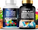 Holistic Hercules Classic Combo Bundle - Sea Moss 3000mg, Black Seed 2000mg, Ashwagandha 1000mg, Shilajit 5000mg, Panax Ginseng 1500mg, Peru Maca 2000mg, Semua dalam 1 Suplemen