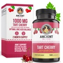 Jasa Kebahagiaan Kuno Katup Cherry, Inflammation & Gabungan Dukungan untuk Pria & Wanita, Tart Cherry Supplemen untuk Dukung Diffolle, Sleep & Vitalitas (120 Kapsul)