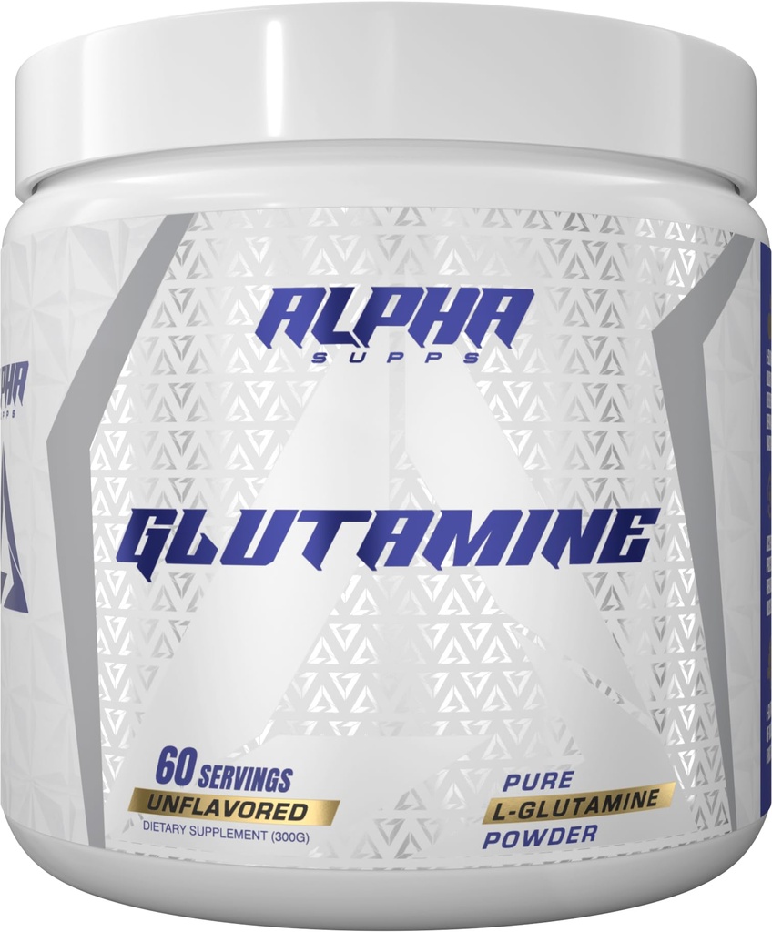 Alfa Supplies Pure L- Glutamine Powder - Unflagranted Amino Acid, Glutamine Nutonation Suplemen untuk Recovery Muscle, Gut & Imune Dupport - 60 Grams - 300 Grams