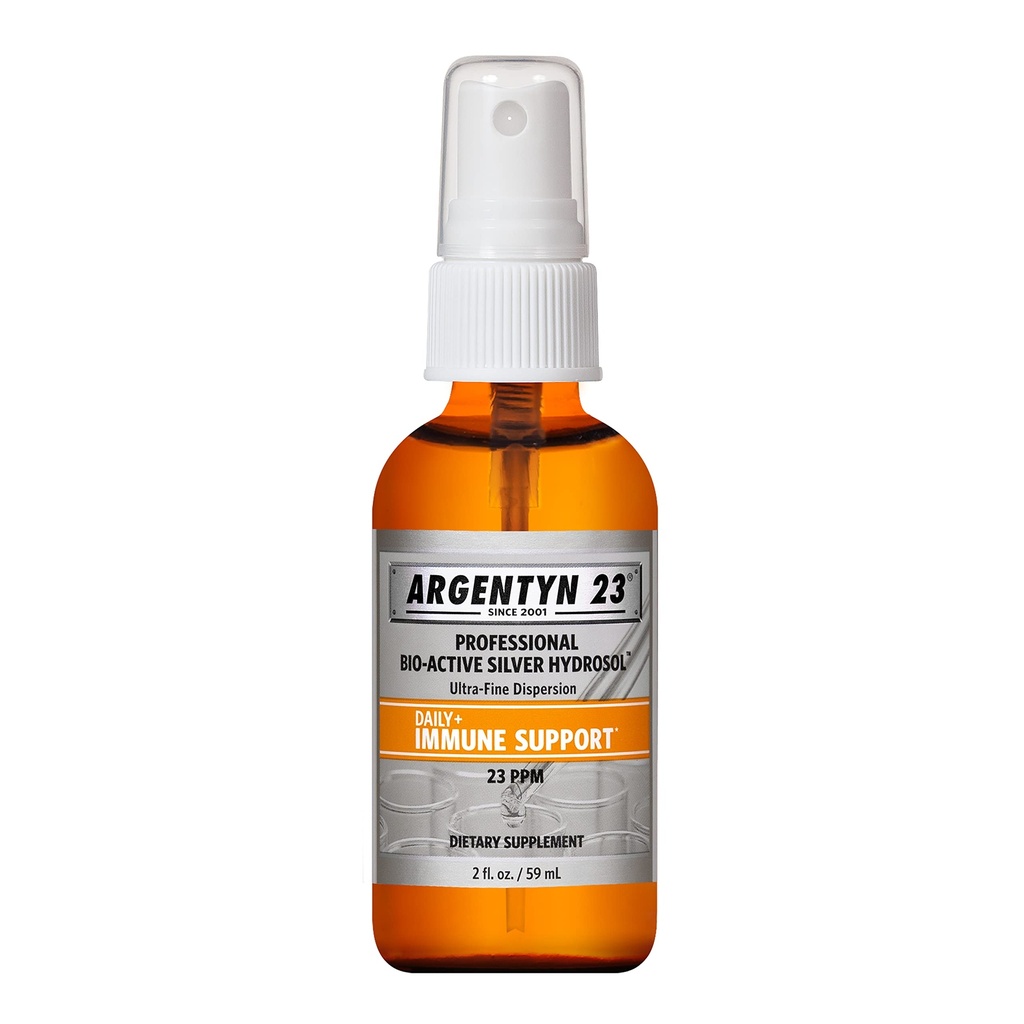 Argentyn 23 Professional Immune Support, Colloidal Silver, Bio- Active Silver Hydrosol, 23 plum, Fine Mist Spray, 2 Fl Oz