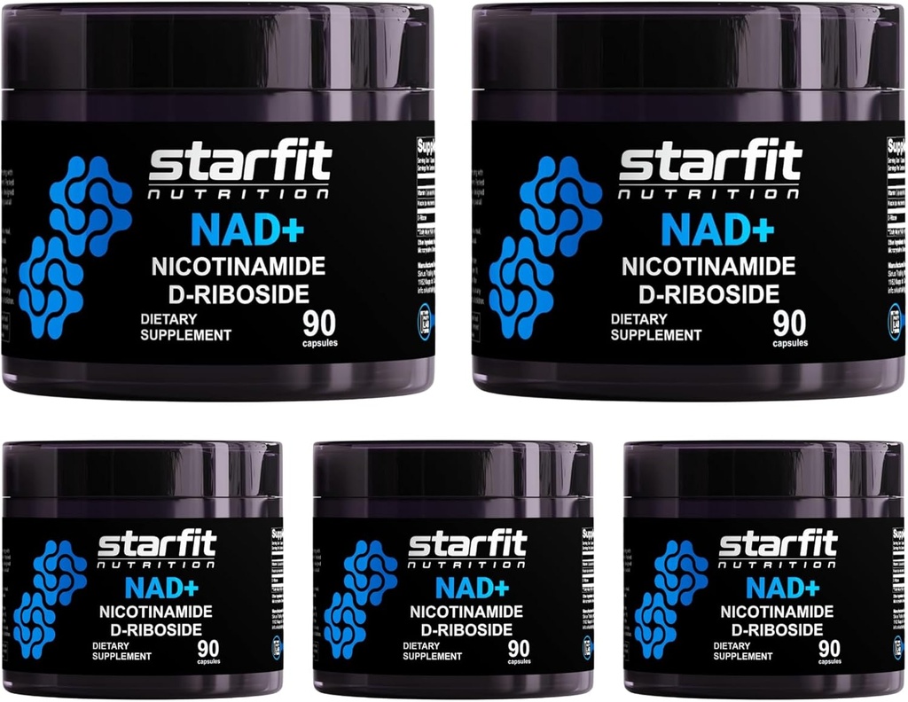 STARFIT - Nicotinamide D- Riboside, Nicotinamide Riboside untuk Pendukung NAD + Tingkat, Fokus dan Energi Suplemen, Metabolisme Mendukung Nicotinamide Ribside NAD Suplemen, 450 Kapsul