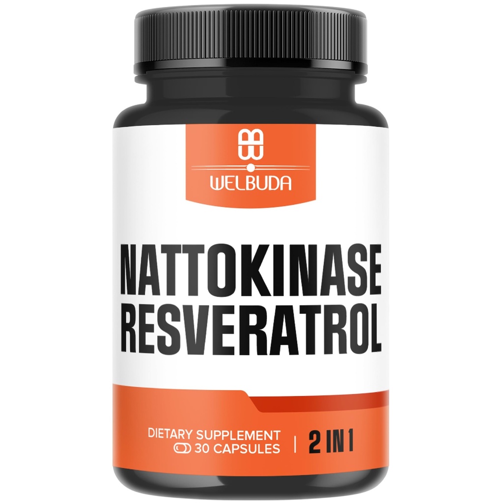 Suplemen Nattokinase 3300mg dengan Trans- Resveratrol - Support for Immunity System, Healthy Heart & Body Salvations
