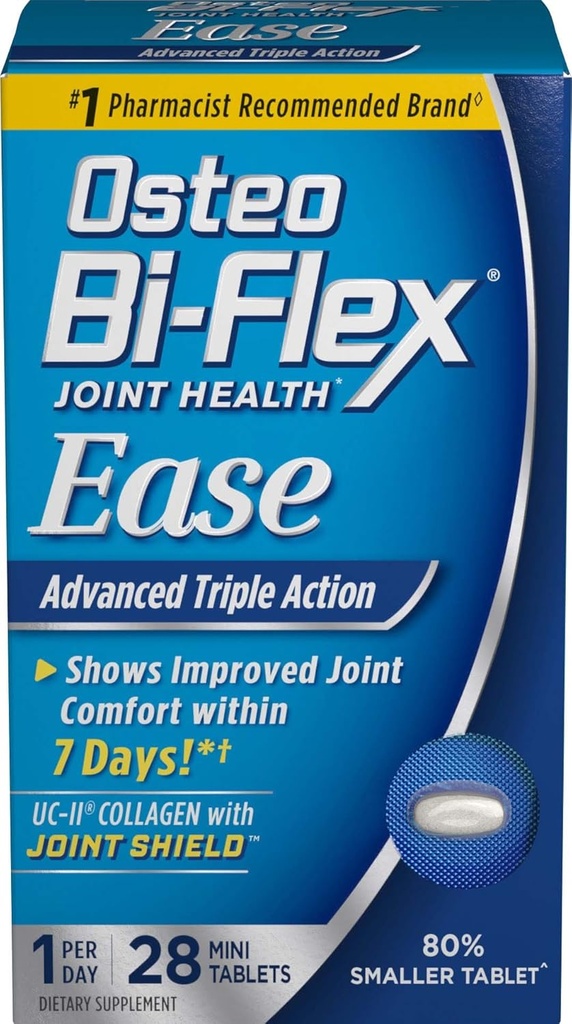 Osteo BiFlex One Per Day, Gabungan Kesehatan Kemudahan, Advanced Triple Action, 28 Mini Tablet