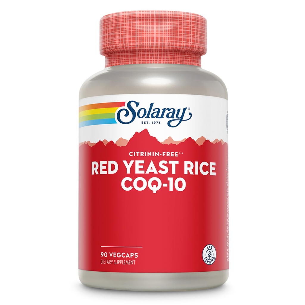 Nasi Merah dan Yeast Merah ditambah KoQ-10 & No- Flush Niasin B-3, Jantung Sehat & Cardiovaskular Dukungan, Non-Irrinin Bebas, Jaminan Uang 60 Hari Kembali, 90 Hamba, 90 VexCaps
