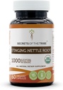Rahasia Tribe Stinging Nettle Root 60 Kapsul, Dibuat dengan Vegetable Capsules dan USDA Organic Stinging Nettle Urtica Dioica Repiratory and Urinary System Health (60 Capsules)