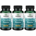 Swanson L-Citrulline Malate - Amino Acid Produksi Produksi Energi & Sehat Darah Sirkulasi - Natural Formula Mendukung Seluruh Wellness - (60 Capsules, 750mg Masing-masing) (3 Pack)