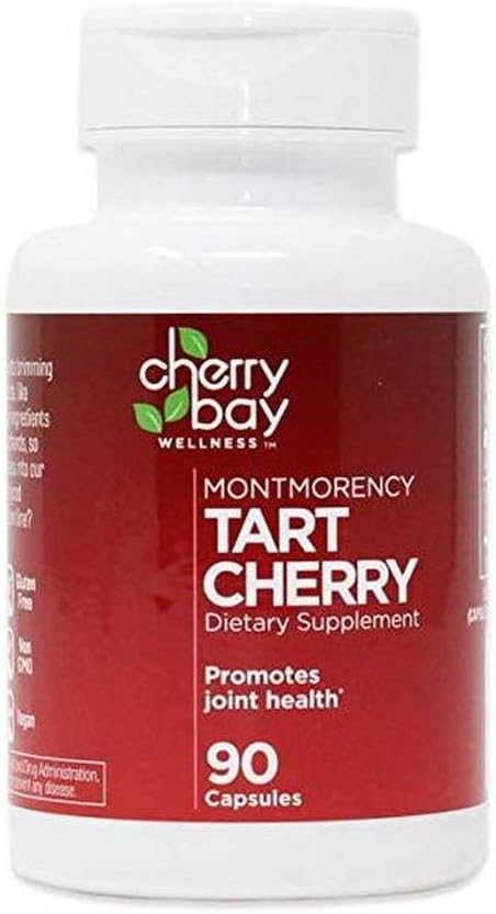 Montmorency Tart Cherry Dietary Supplemen 480mg 124; 90 Count 124; Non-GMO & Gluten Free Aig124; Membantu Dukungan Kesehatan Gabungan