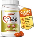CoQ10 200mg Softgeels - Tinggi Absorpsi Koenzim Q10 untuk Kesehatan Jantung, Energi Sel & Antioksidant Dukungan - 60 Softgels