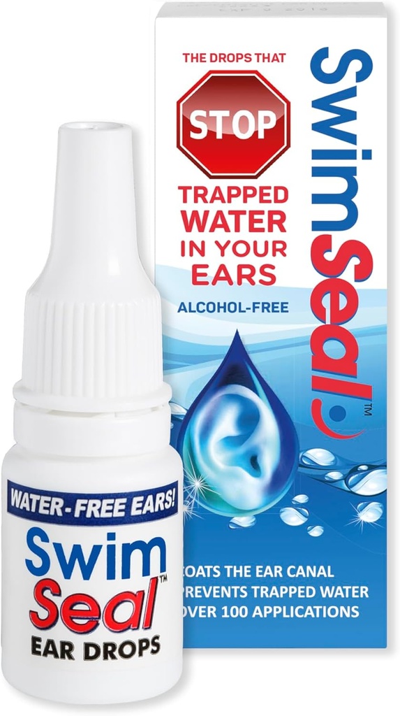SwimSeal ™ All Natural Swimmer 's Ear Drops for Daily Use Than Toolddrop or Earplugs. Solusi untuk Telinga Anda untuk Semua Pameran Air untuk Semua Abad.