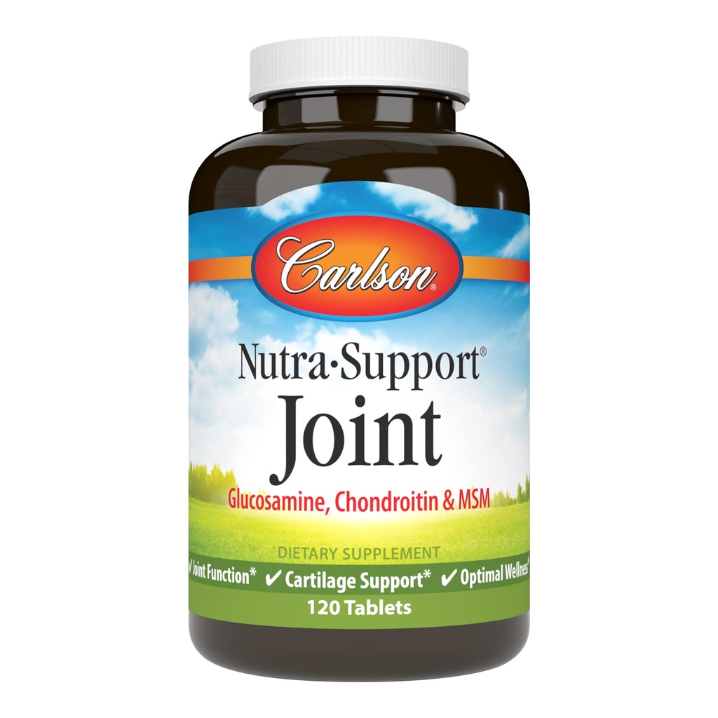 Carlson - Jumlah - Dukungan, Glucosamin Chondroitin & MSM, Fungsi Gabungan, Dukungan & Optimal Wellness, 120 tablet