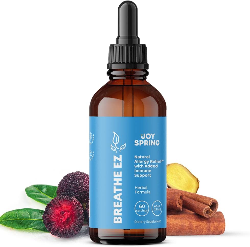 JoySpring Natural Allergy Relief for Children - Sinus & Sore Throat Relief with Elderberry - Ammune Dukung Formula - Bekerja lebih cepat dari Chewables