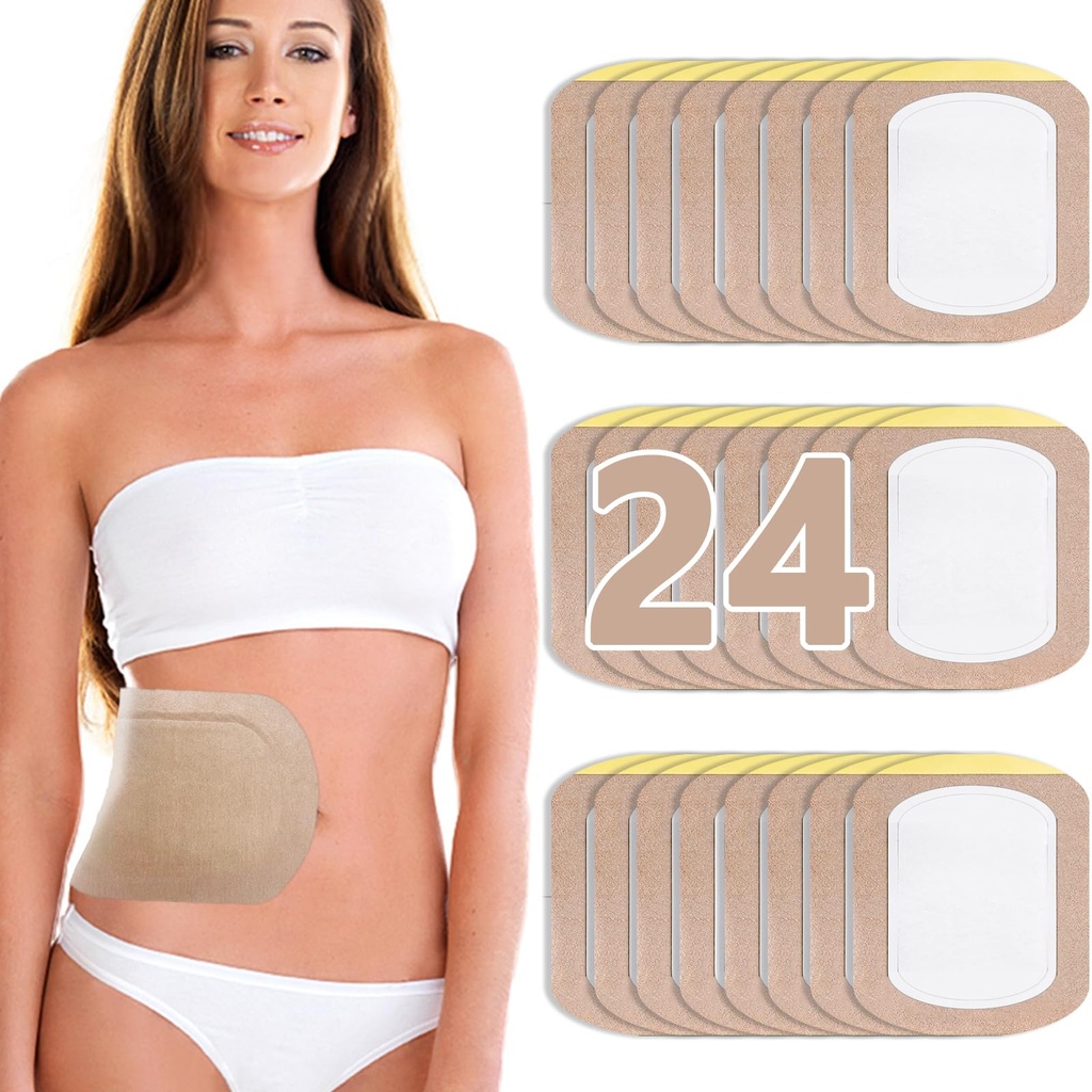 Castor Oil Pack Lick, Castor Oil Patches Disposable, Organic Cotton Self-Adhesive Pads, Portable Anti Leakage No Wash