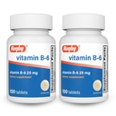 Rugby Vitamin B-6 Tablet - 25mg dari Vitamin B6 - Dietary Suplemen - 100 Cacah (2 Pack)