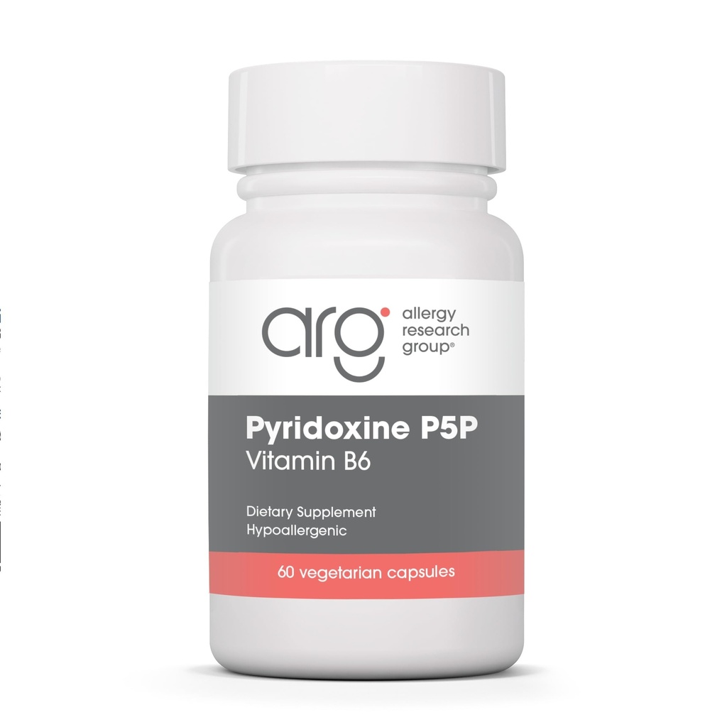Kelompok Penelitian Alergi Pyridoxine P5P Suplemen - Aktif Vitamin B6 275mg, Pyridoxal- 5- Fosfat, Metabolisme Dukungan, hypoallergenic, Vegetarian Capsules - 60 Count