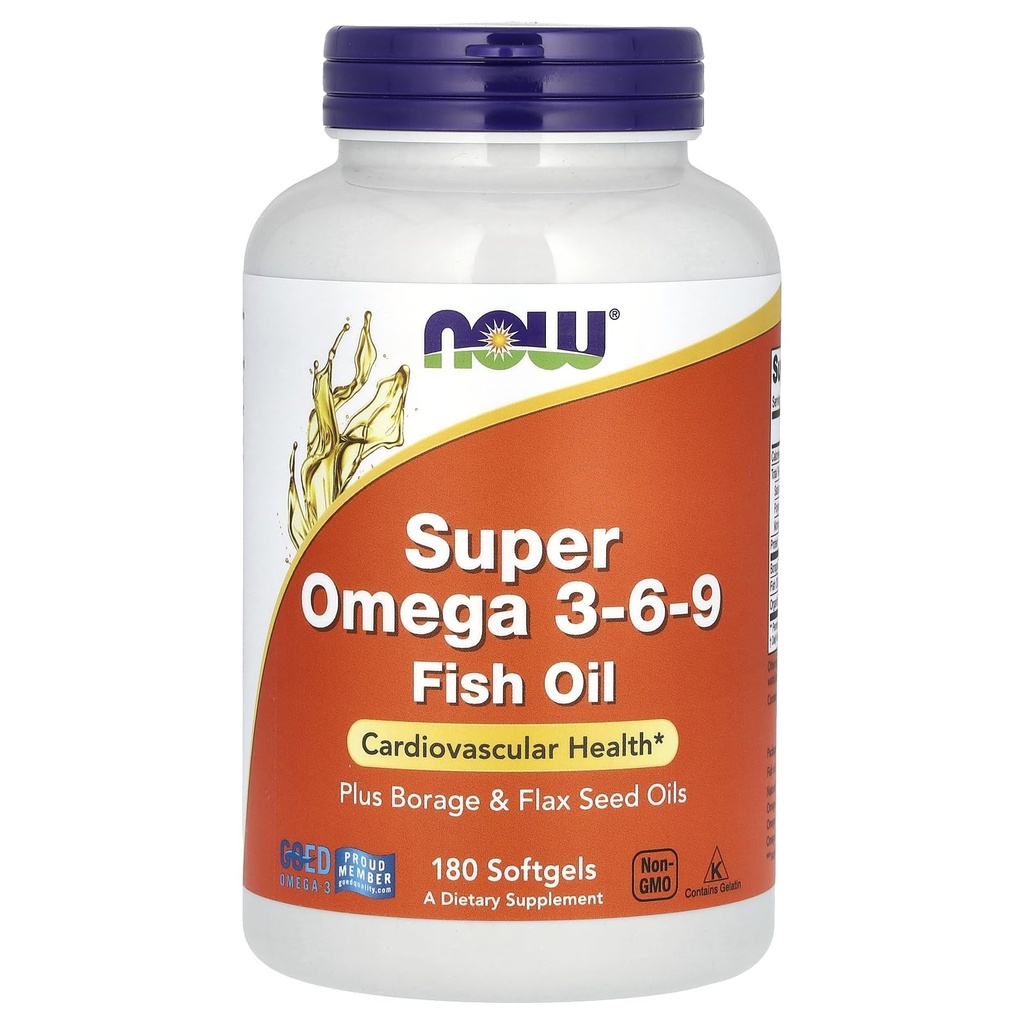 Sekarang Makanan Super Omega 3-6-9 Soft- geels, 1200Mg, 180- Count