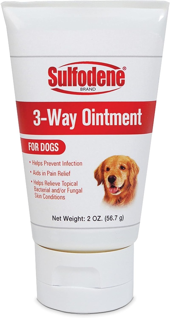 Sulfodene Dog Weund Care 3- Way Oquery, Relieves Pain & Prevents Infeksi For Dog Cuts, Scrapes, Bites and Injuries, 2 Ounce