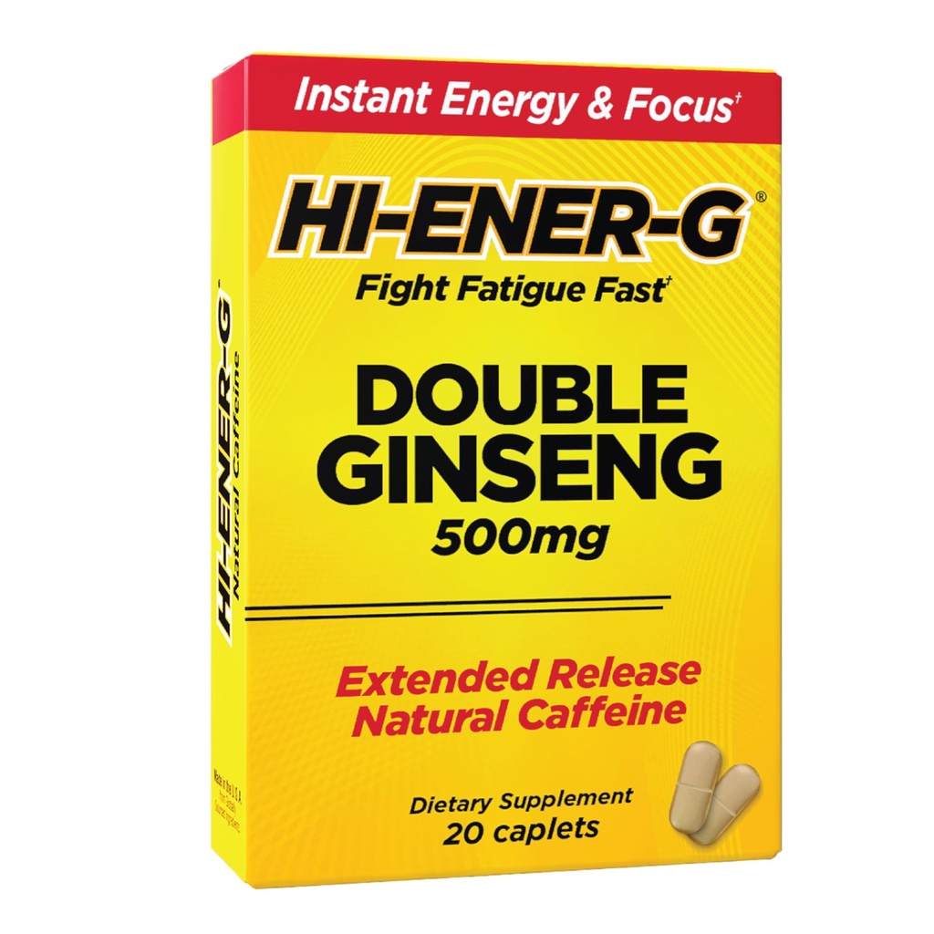 Persediaan Energi Hi- Energ Triple Ginseng, 500 mg, 20 porsi