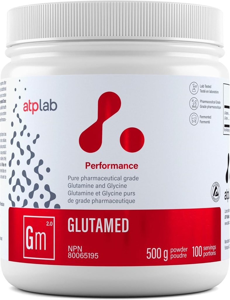 ATP LAB 124; Glutamed 500g 124; Murni Farmasi-Grade Glycine dan Glycine. Kombinasi glutamine dan glicine terbaik.