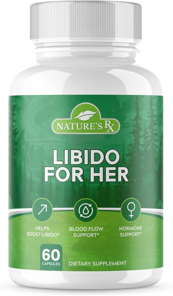 Nature 's RX 124; Nature' sm Libido Booster for Women to Boost Drive, Passion, Mengurangi Dryness & Heminate Sensitivity 124; Dong Quai + 13 Ingreasi Kuat 124; 100% Tentu Diketahui - 60 Pil