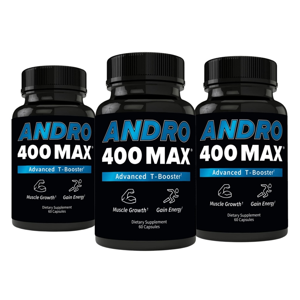 Dukungan Andro400 Testosteron untuk Pria & Perempuan - Tongkat Ali, L- Arginine & L- Citrulline - Energi, Vitalitas & Performance - 180 Capsules, 180- Hari Suppply